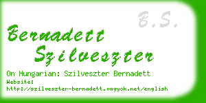 bernadett szilveszter business card